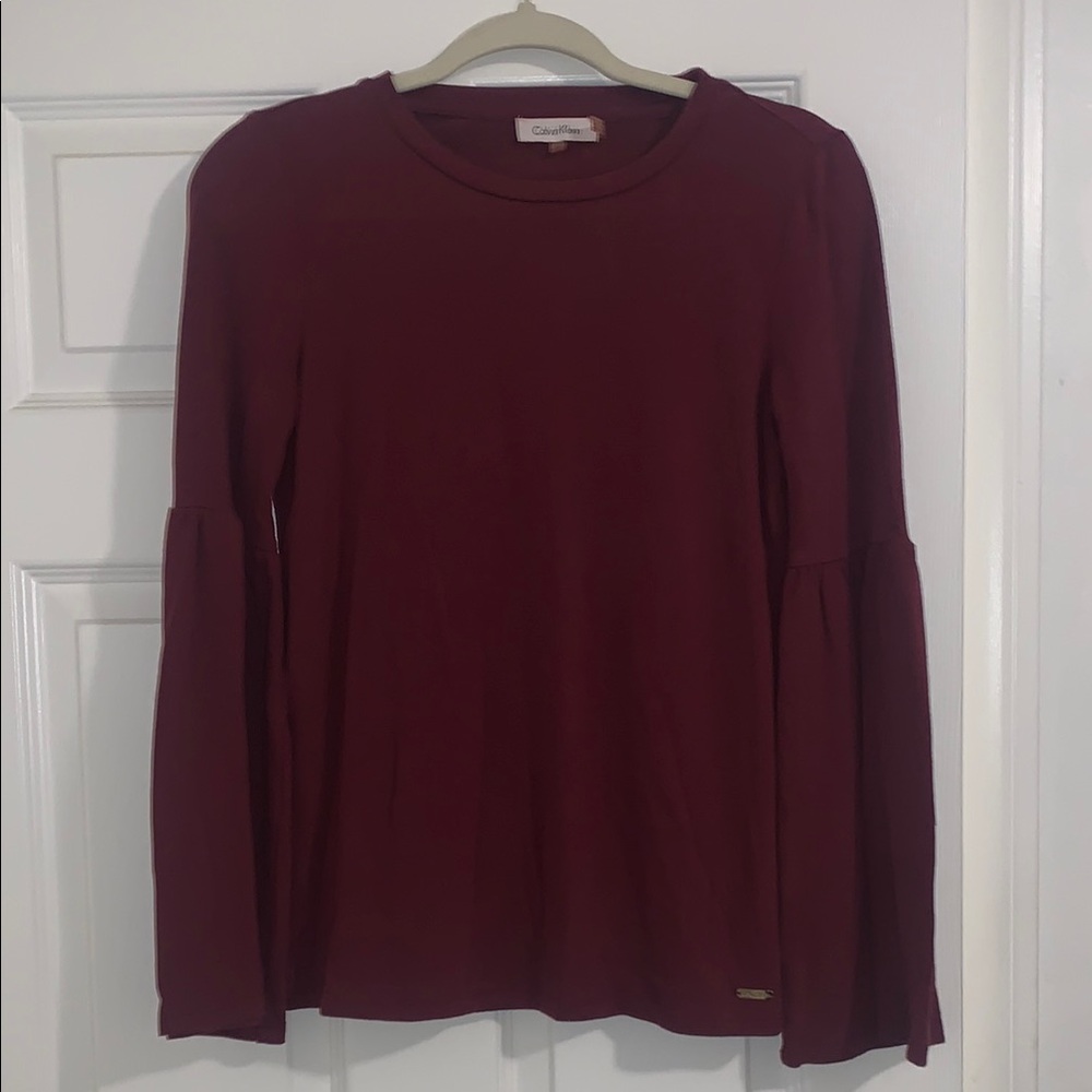 Calvin Klein Women's Burgundy Top